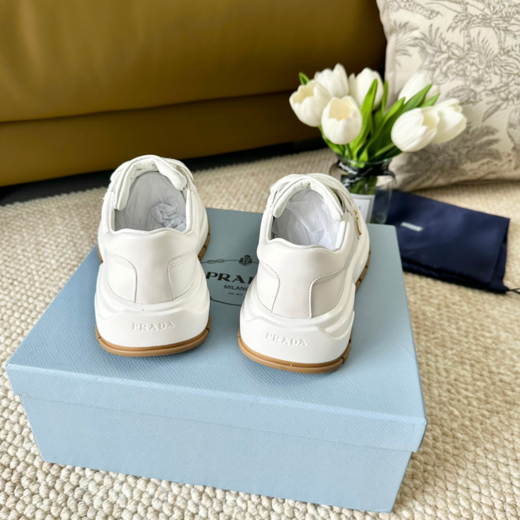 PRA THICK SOLE SNEAKER WHITE CALFSKIN
