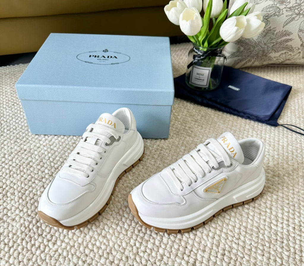 PRA THICK SOLE SNEAKER WHITE CALFSKIN