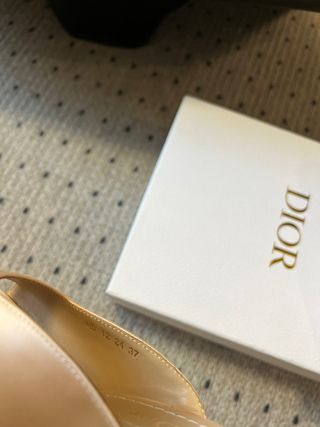 CD TRIBALES PUMPS IN BEIGE SATIN AND CALFSKIN