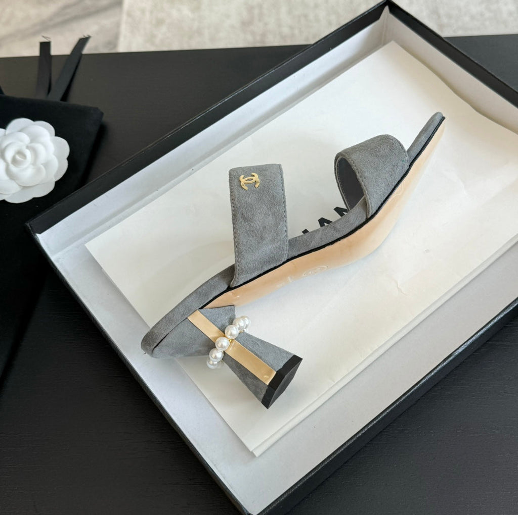 High Heels Lambskin Gray