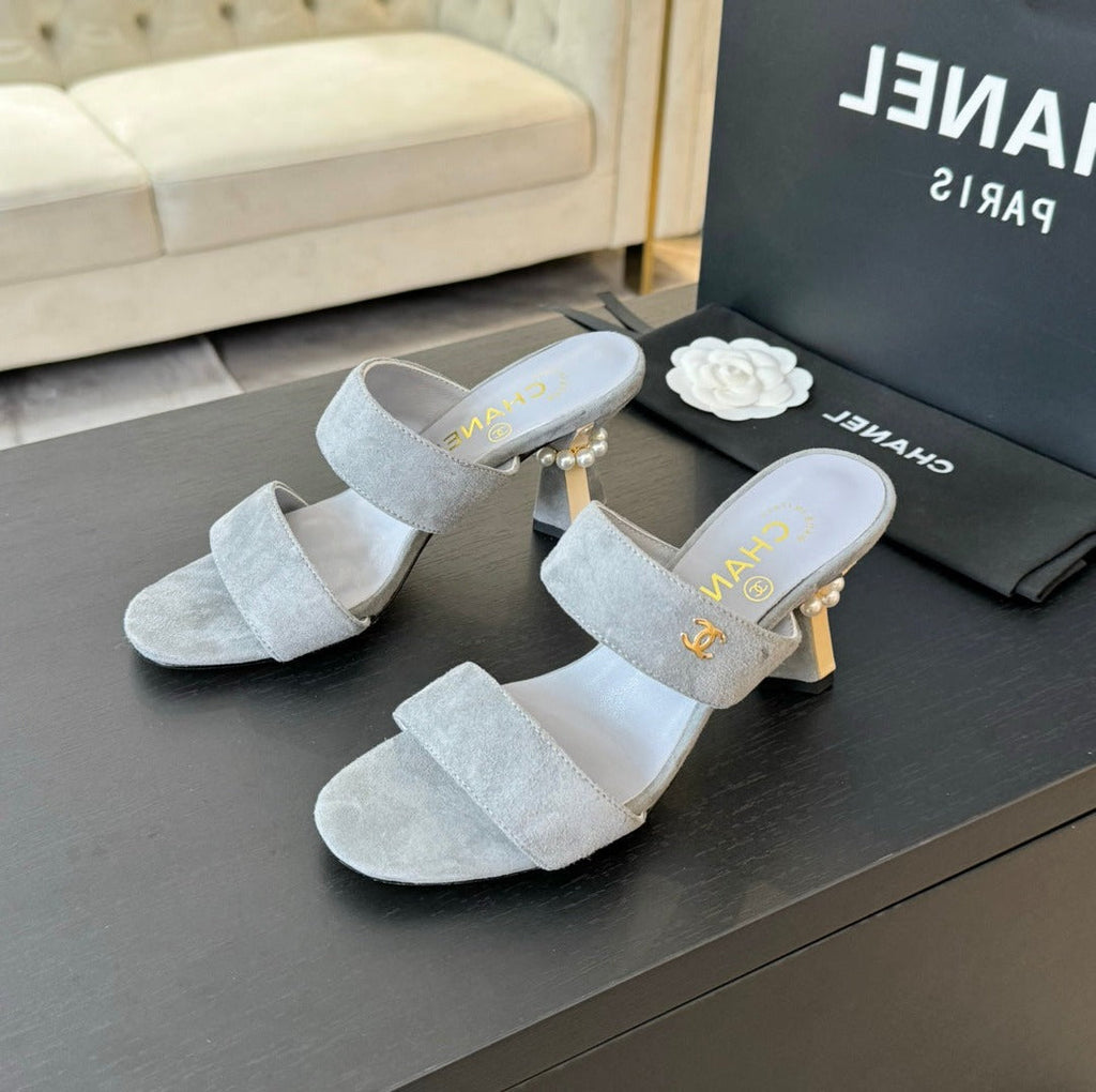 High Heels Lambskin Gray