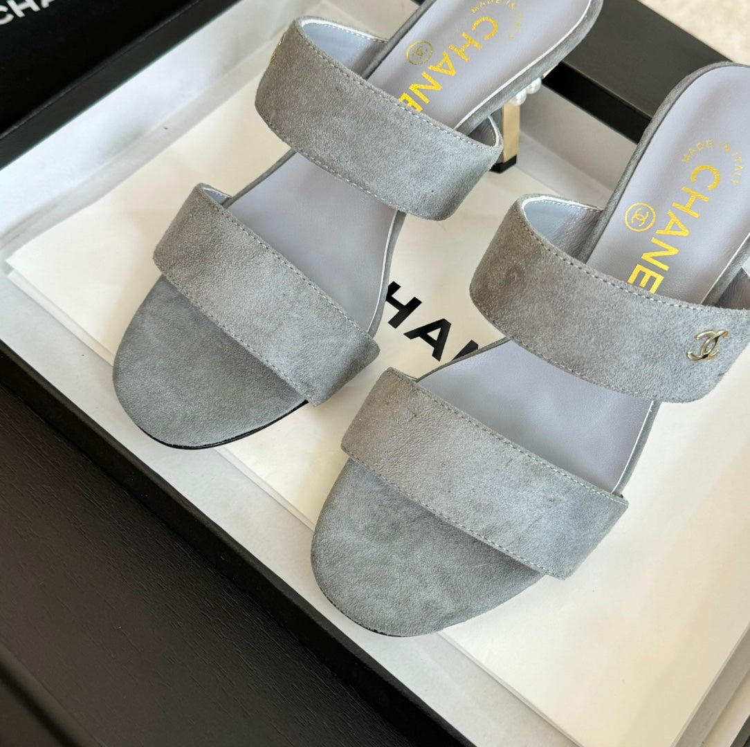 High Heels Lambskin Gray