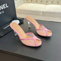 Double C High Heel Rose Pink Lambskin