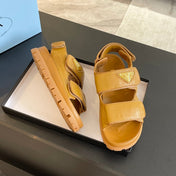 PRA FLAT NAPPA SANDALS BRONZE LAMBSKIN