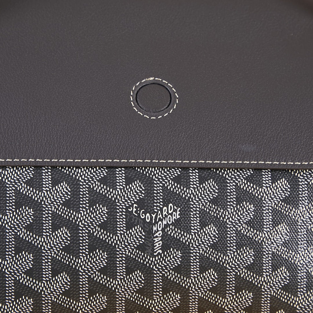 ROUETTE SOUPLE BAG 31 IN BLACK GOYARDINE CANVAS AND CALFSKIN