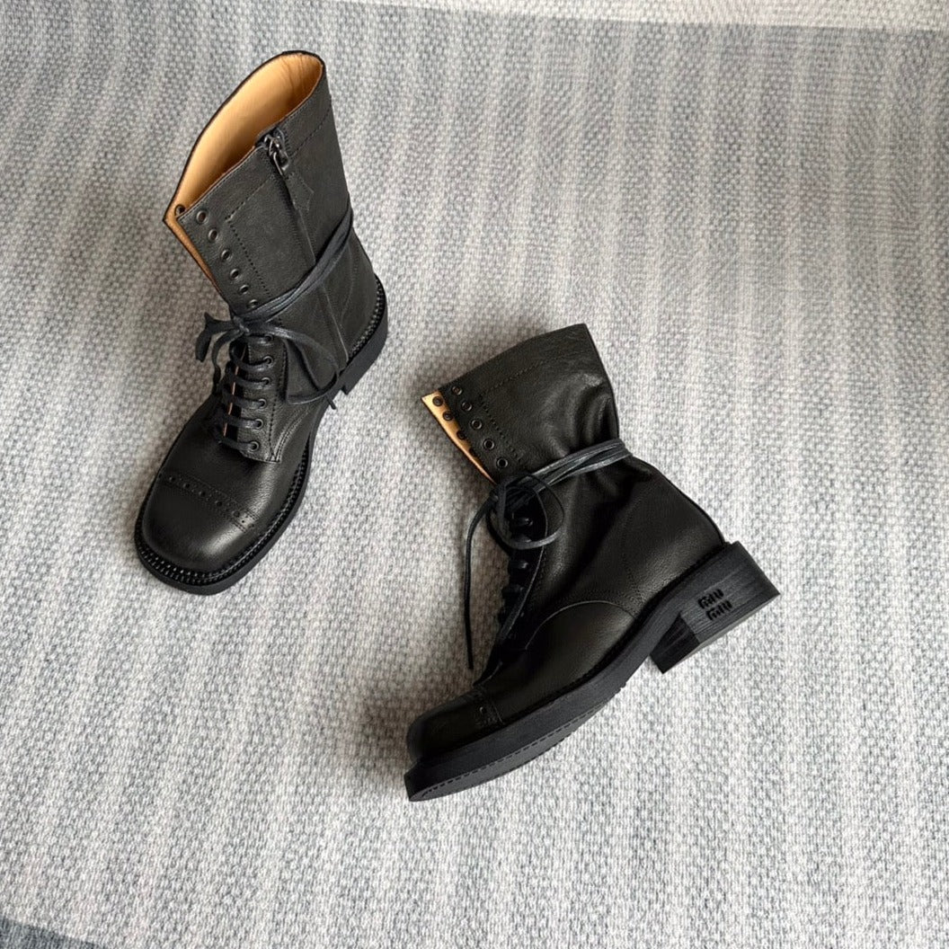 Boots Black Color Calfskin