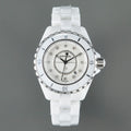 J12 Date Quartz White Ceramic Diamond Numerals White Dial