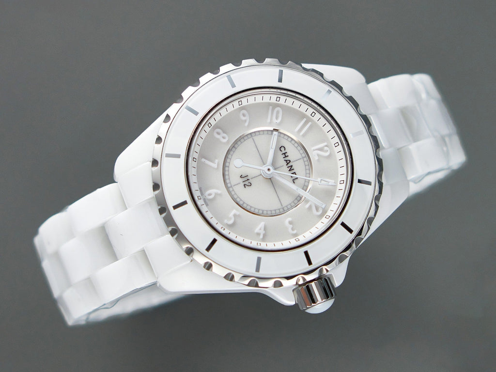 J12 Quartz White Ceramic White Numerals White Dial