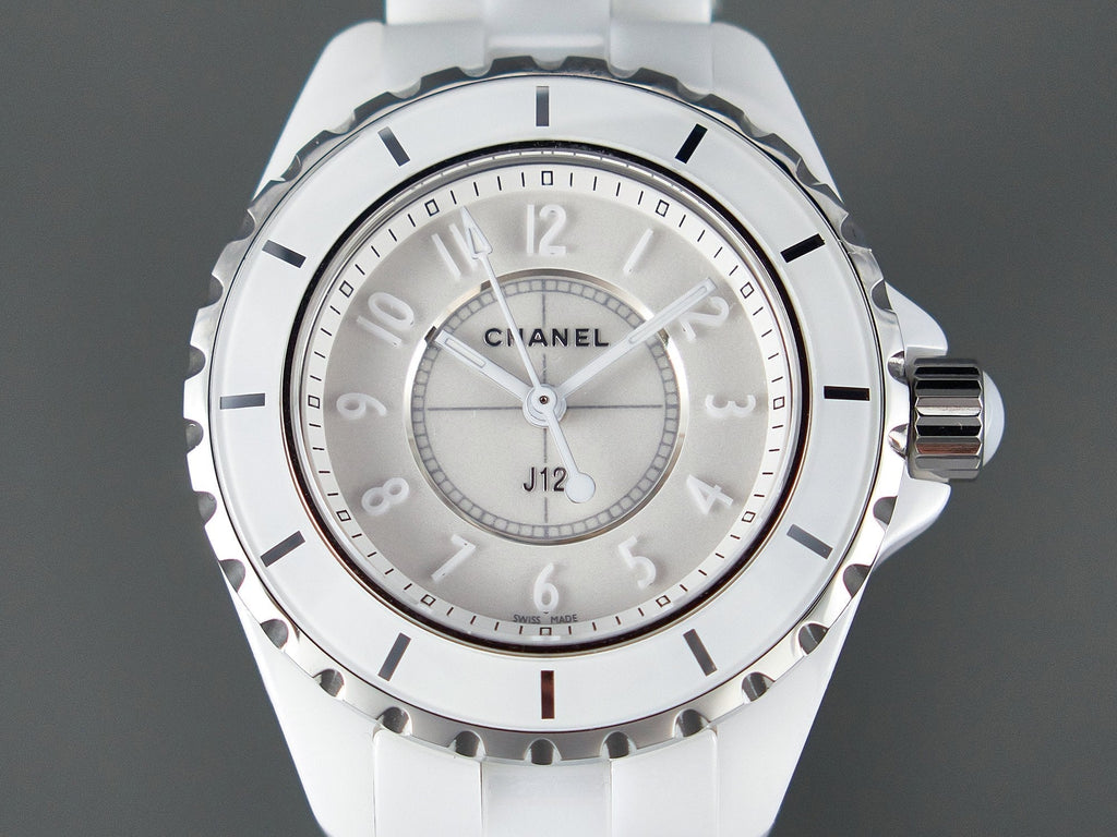 J12 Quartz White Ceramic White Numerals White Dial
