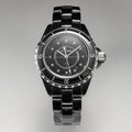 J12 Date Quartz Black Ceramic Diamond Numerals Black Dial