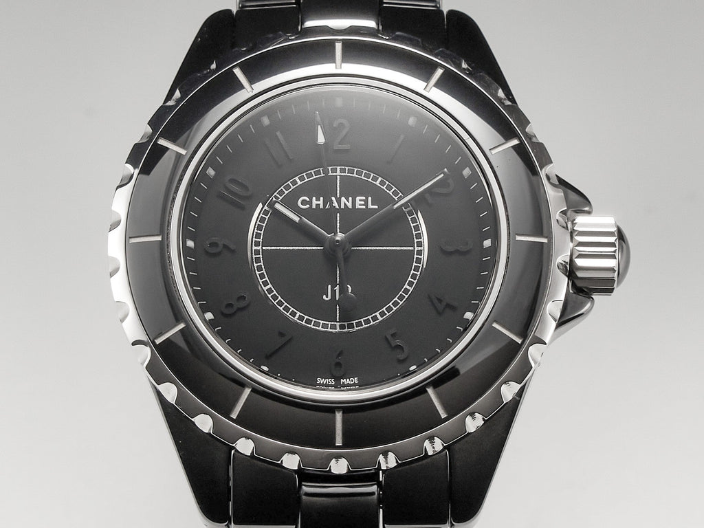 J12 Quartz Black Ceramic Black Numerals Black Dial