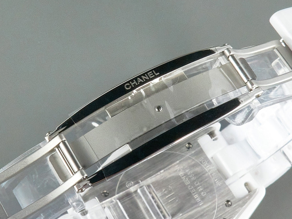 J12 Automatic White Ceramic Diamond Numerals Pink Mop Dial