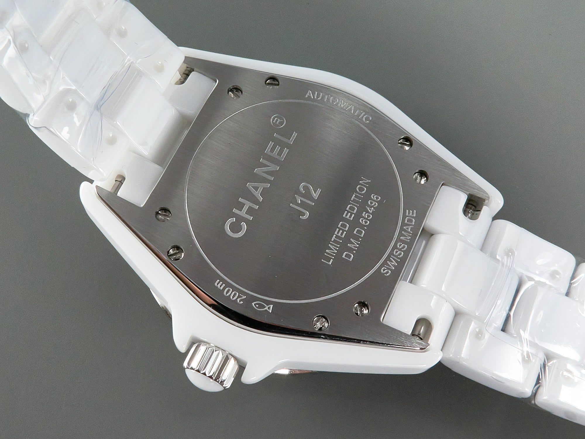 J12 Date 38mm Automatic White Ceramic Stainless Graffiti Limited