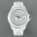 J12 Automatic White Ceramic White Numerals Black White Hands White Dial