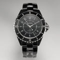 J12 Date Automatic Black Ceramic White Numerals Black Dial Black Steel Hands