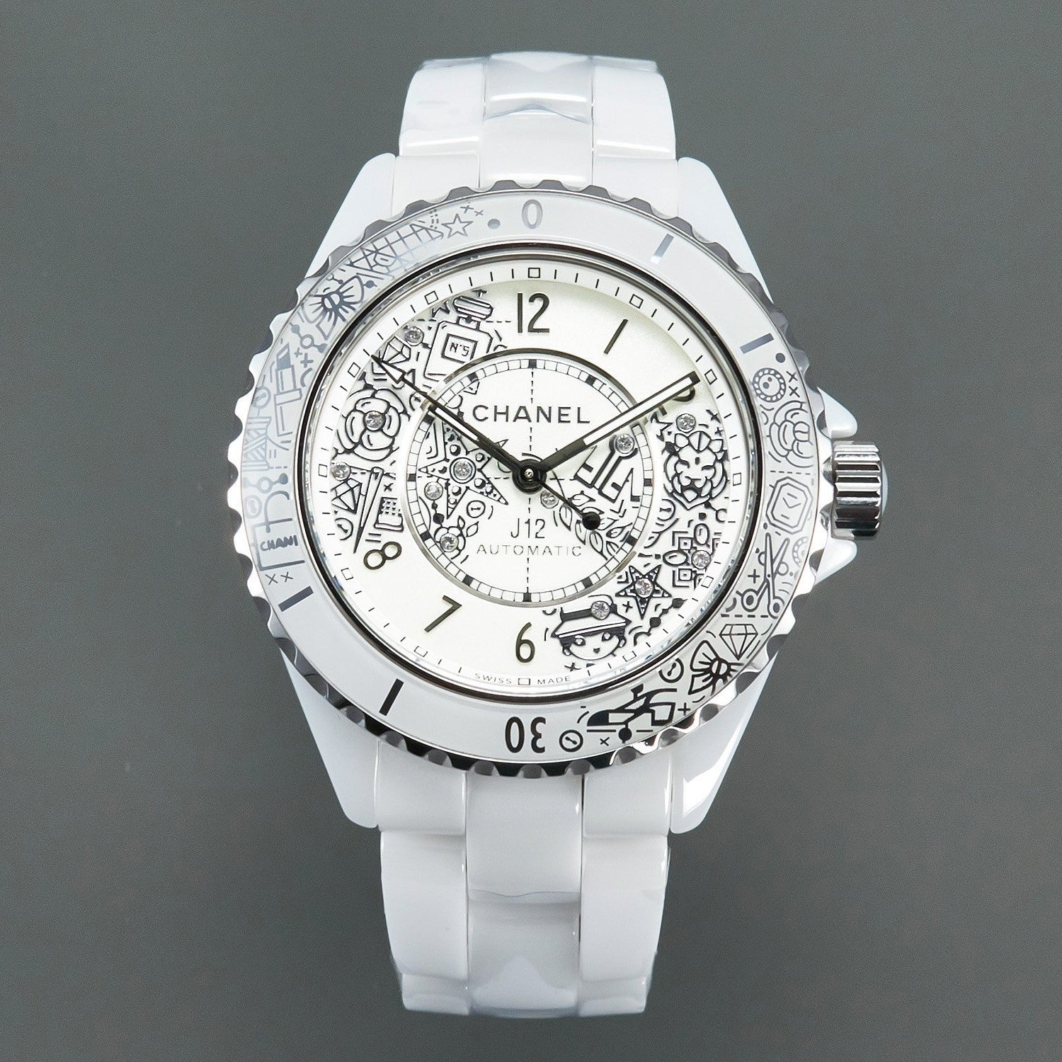 J12 38mm Automatic 20Th Anniversary White Ceramic