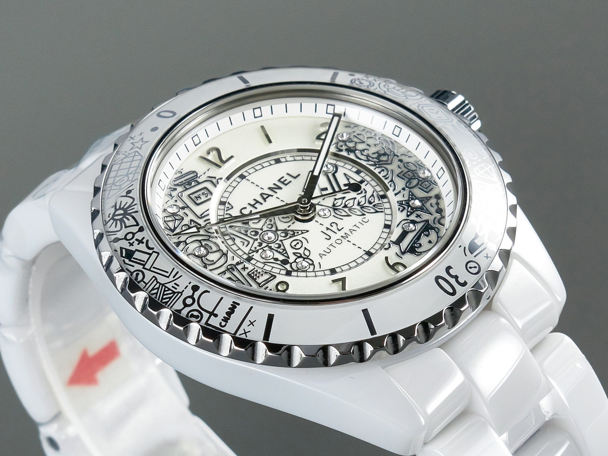 J12 38mm Automatic 20Th Anniversary White Ceramic