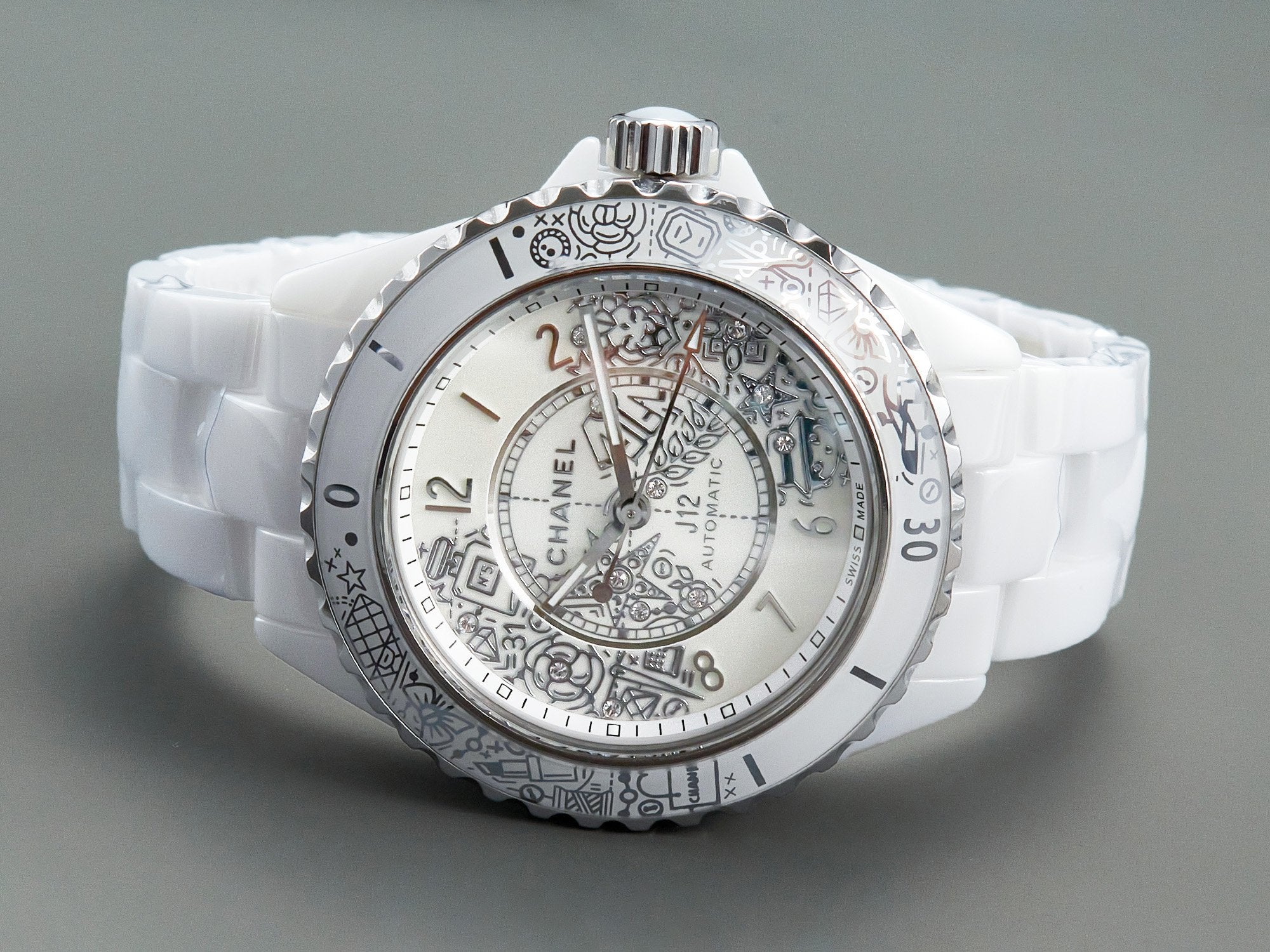 J12 38mm Automatic 20Th Anniversary White Ceramic