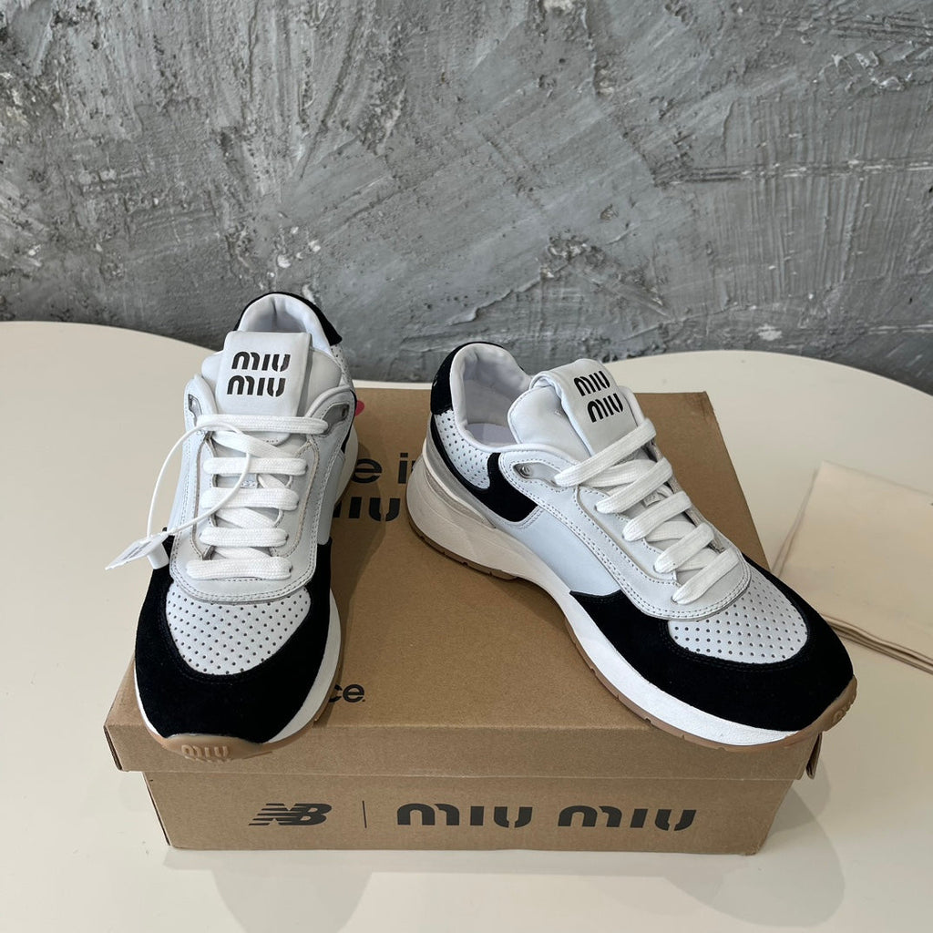 LIGHT GRAY MIX BLACK SNEAKERS COWHIDE