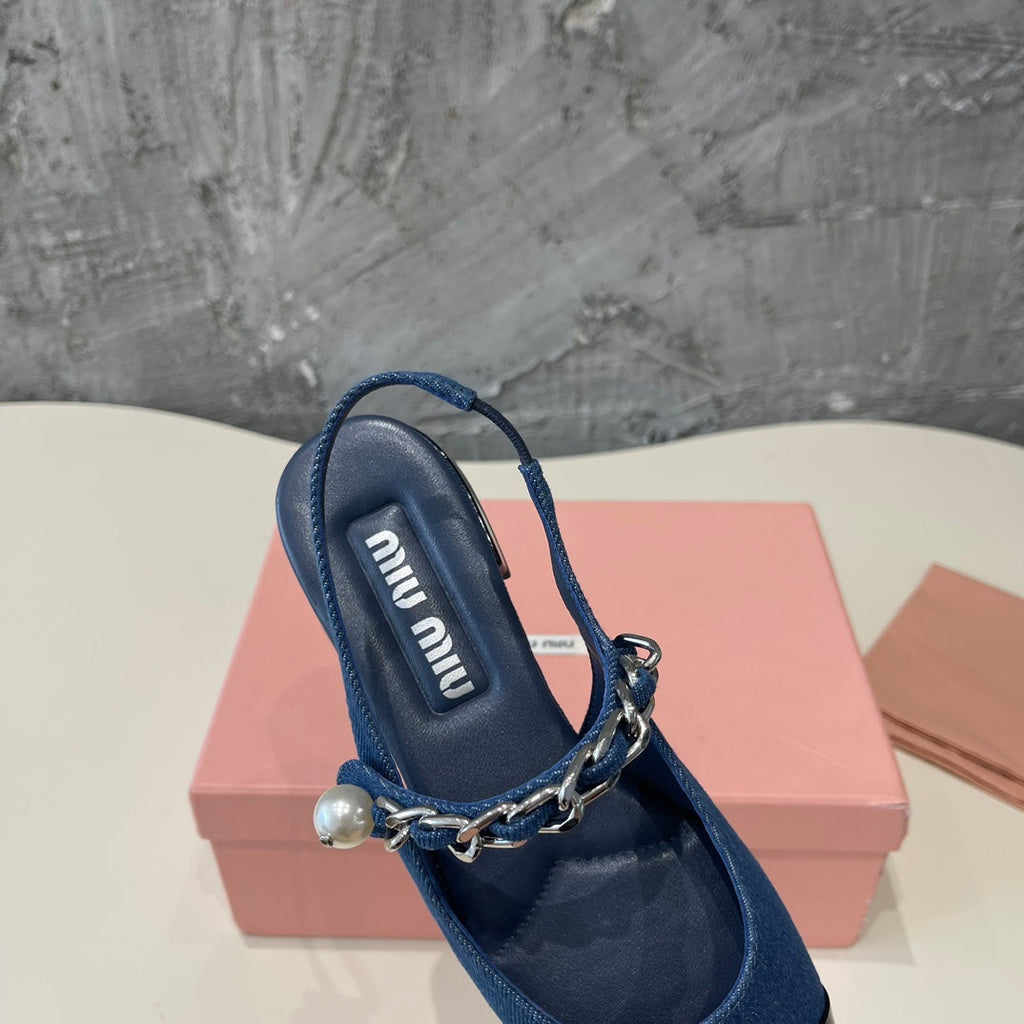 SMALL SQUARE HEAD MARY JANE SANDAL NAVY BLUE CALFSKIN
