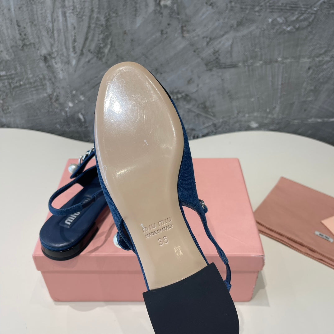 SMALL SQUARE HEAD MARY JANE SANDAL NAVY BLUE CALFSKIN