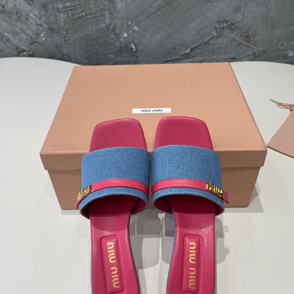 DEEP PINK HIGH HEEL WITH  BLUE STRAPS AND PINK BELT