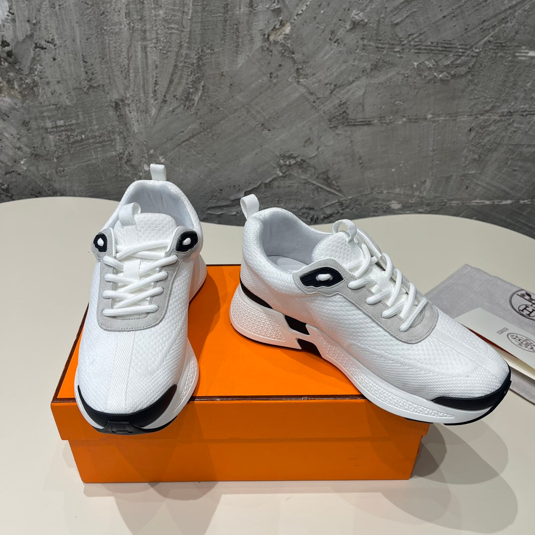 HEROS SNEAKERS WHITE MIX BLACK GOATSKIN