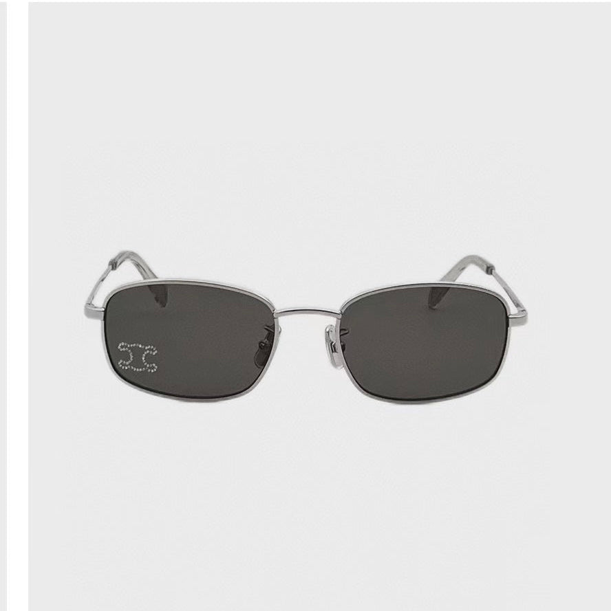 TRIOMPHE RHINESTONE SUNGLASS CL40285U IN METAL WITH CRYSTALS