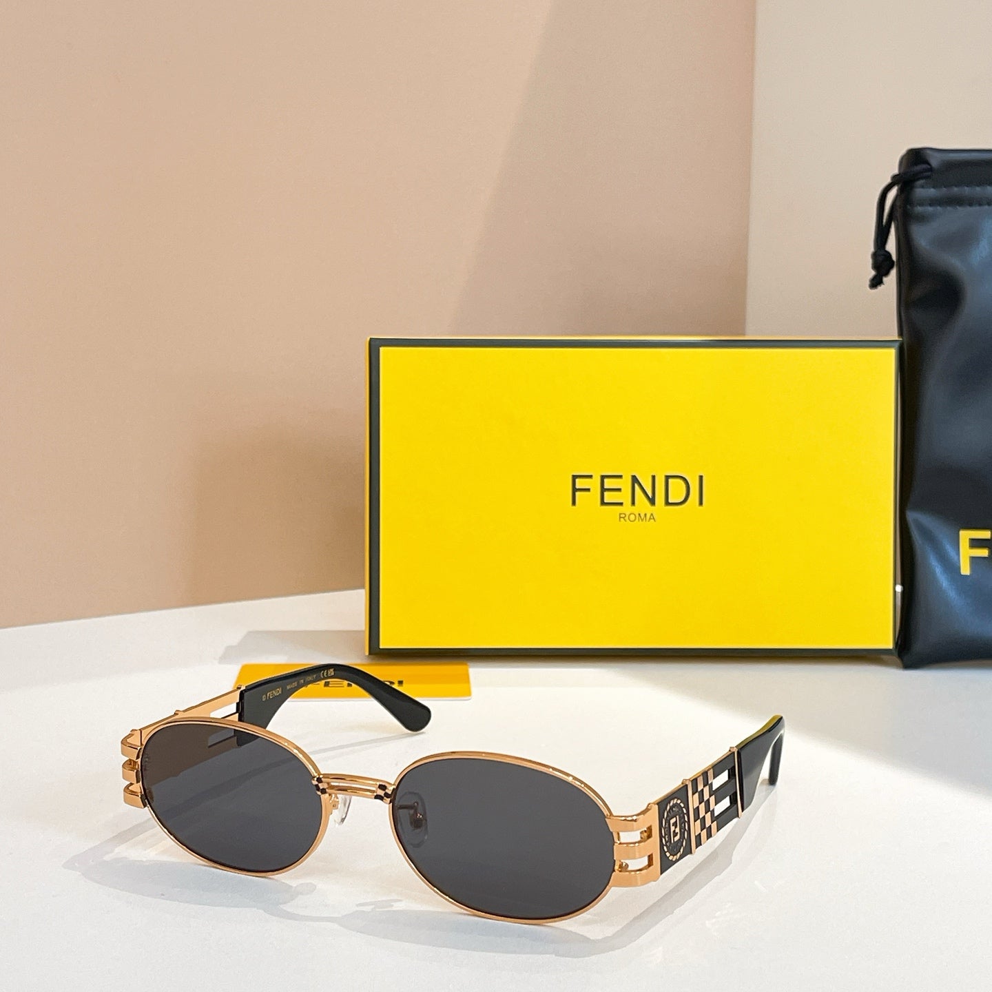 FIRST CRYSTAL OVAL FRAME SUNGLASSES 7028 IN METAL