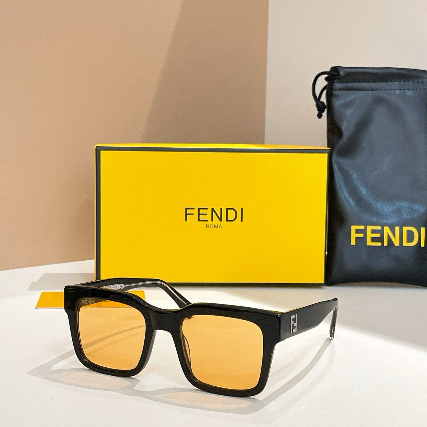 ROMA SQUARE FRAME SUNGLASSES FFF0053 IN ACETATE