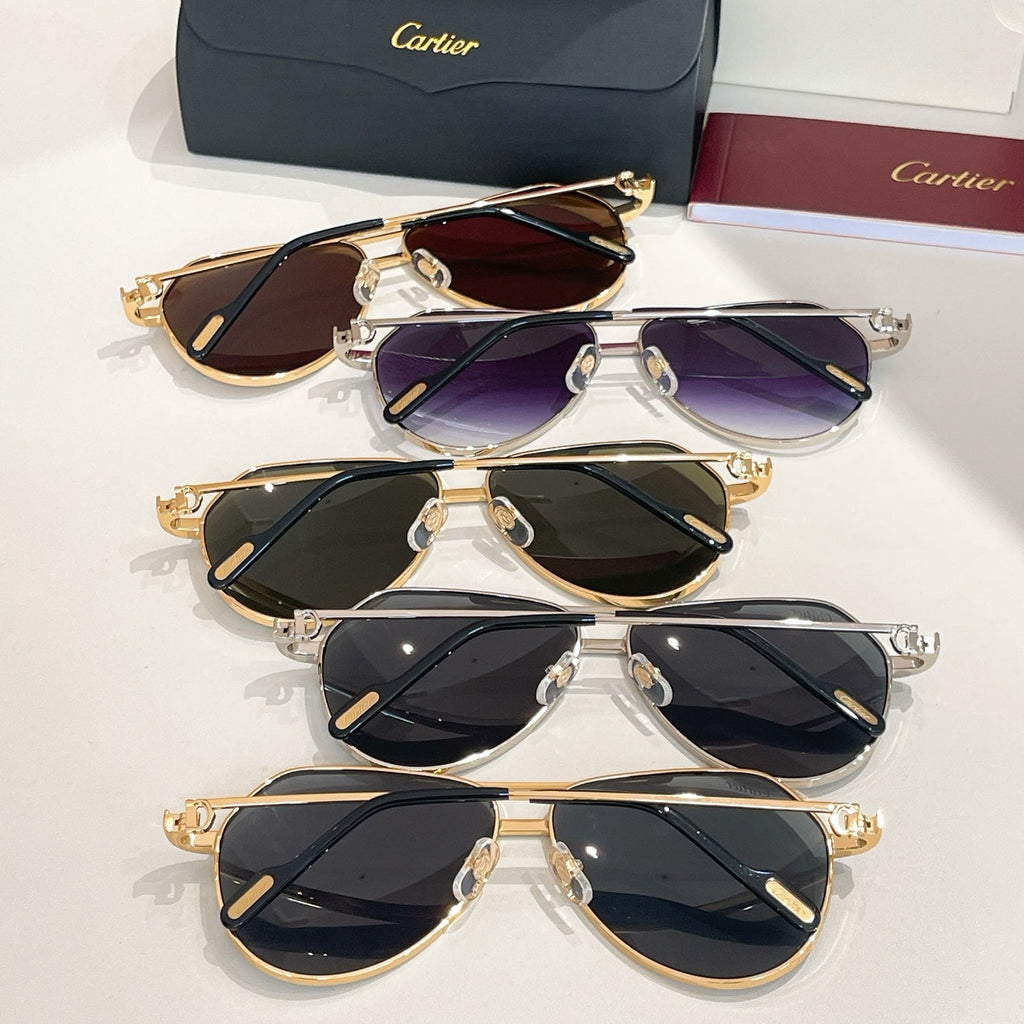PREMIÈRE AVIATOR FRAME SUNGLASSES CT0334S IN METAL