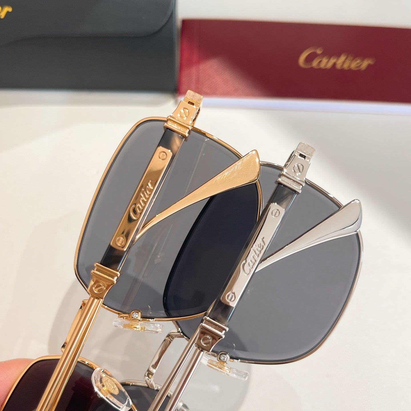 PREMIÈRE SQUARE FRAME SUNGLASSES CT0485S IN METAL