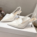 BOY SLINGBACK PUMP 35 MM IN WHITE CALFSKIN
