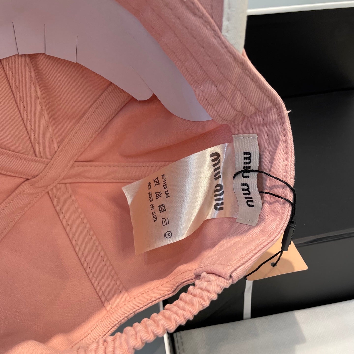 MM BASEBALL CAP IN PEACHY PINK FABRIC STYLE 8