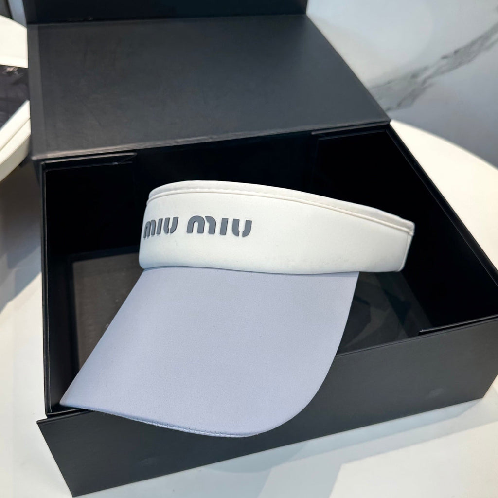 MM SPORT VISOR CAP IN COOL GRAY MIX WHITE FABRIC