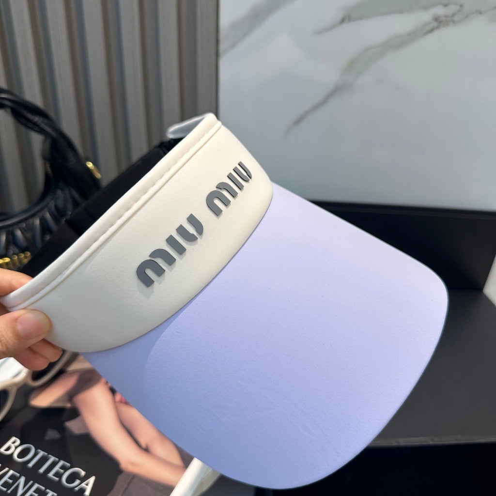 MM SPORT VISOR CAP IN PASTEL PURPLE MIX WHITE FABRIC