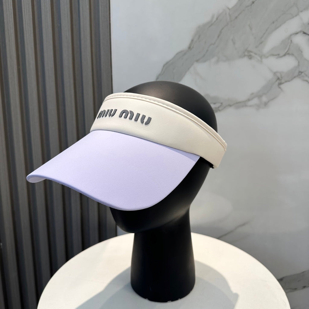 MM SPORT VISOR CAP IN PASTEL PURPLE MIX WHITE FABRIC