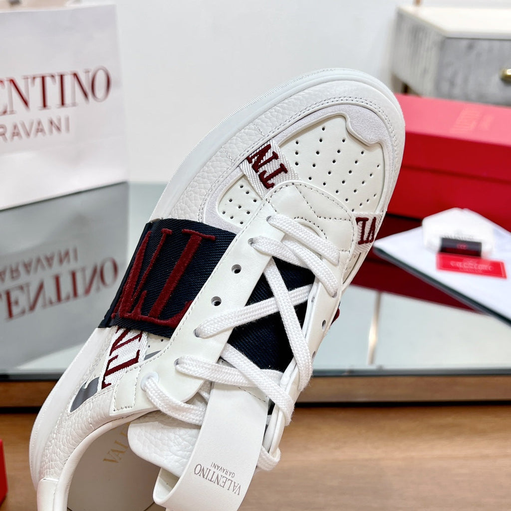 VALENTINO 25S GARAVANI VL7N SNEAKERS IN WHITE MIX DEEP BLUE LAMBSKIN
