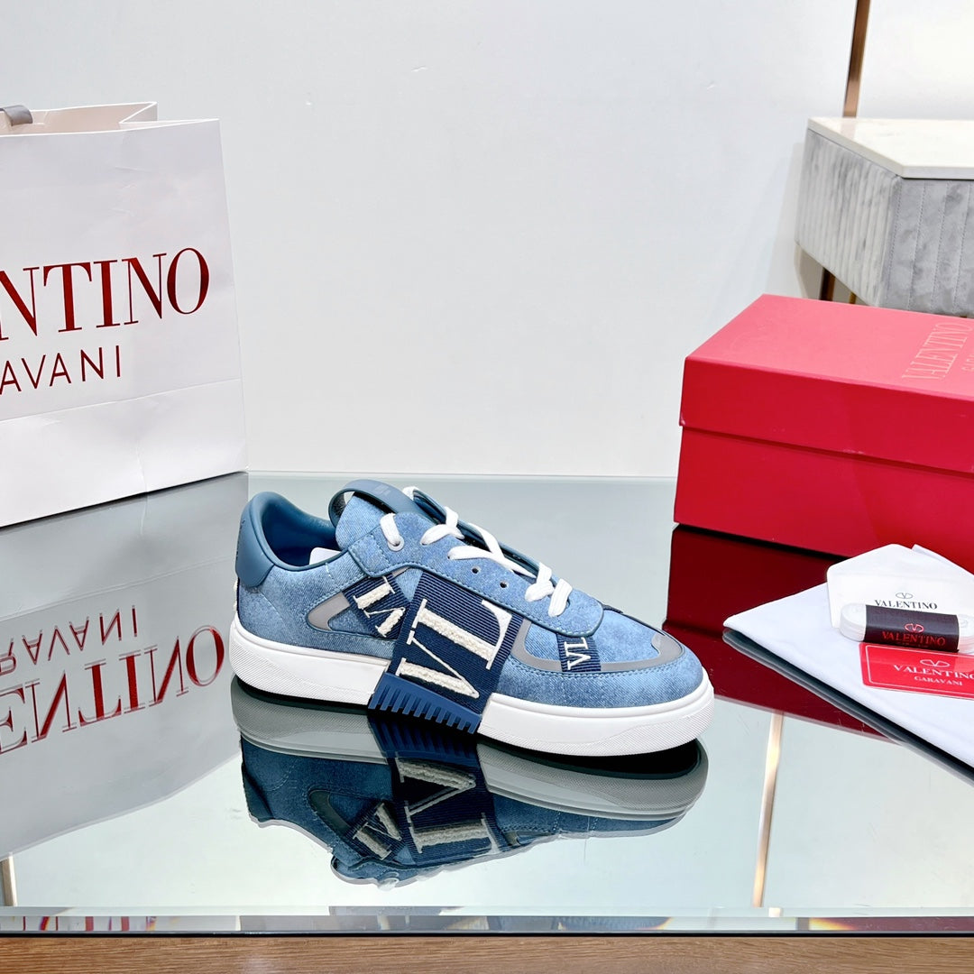 VALENTINO 25S GARAVANI VL7N SNEAKERS IN BLUE DENIM