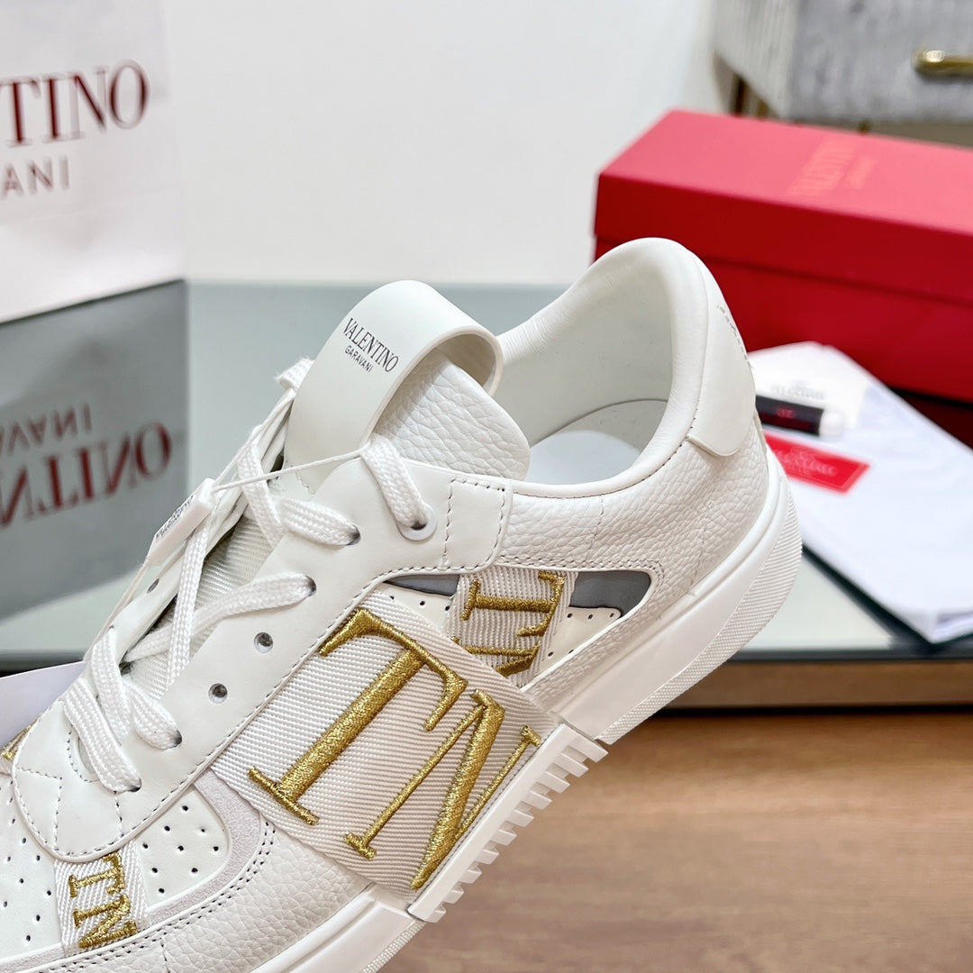 VALENTINO 25S GARAVANI VL7N SNEAKERS IN WHITE MIX YELLOW LAMBSKIN