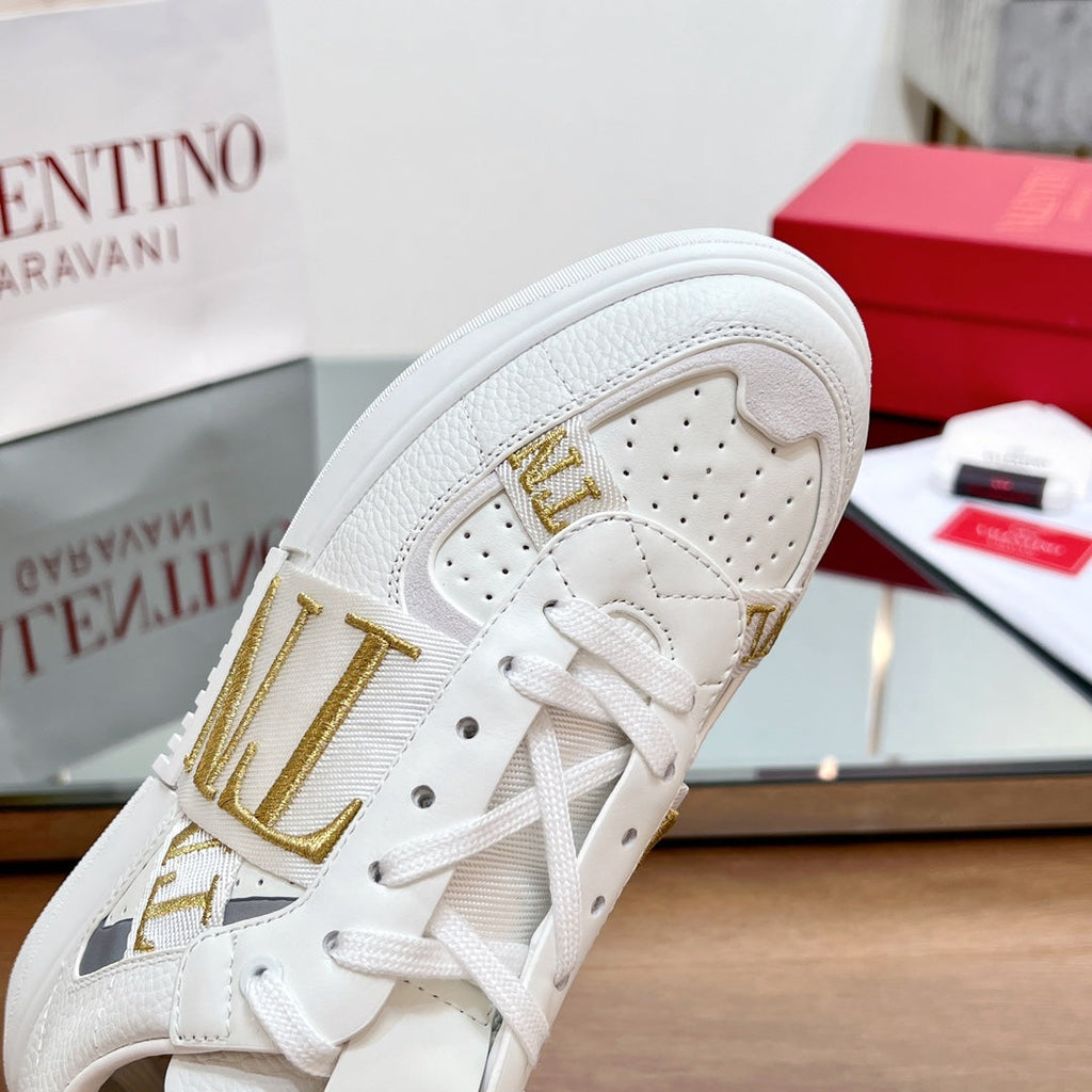 VALENTINO 25S GARAVANI VL7N SNEAKERS IN WHITE MIX YELLOW LAMBSKIN