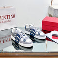 VALENTINO 25S GARAVANI VL7N SNEAKERS IN GREY MIX DARK BLUE LAMBSKIN