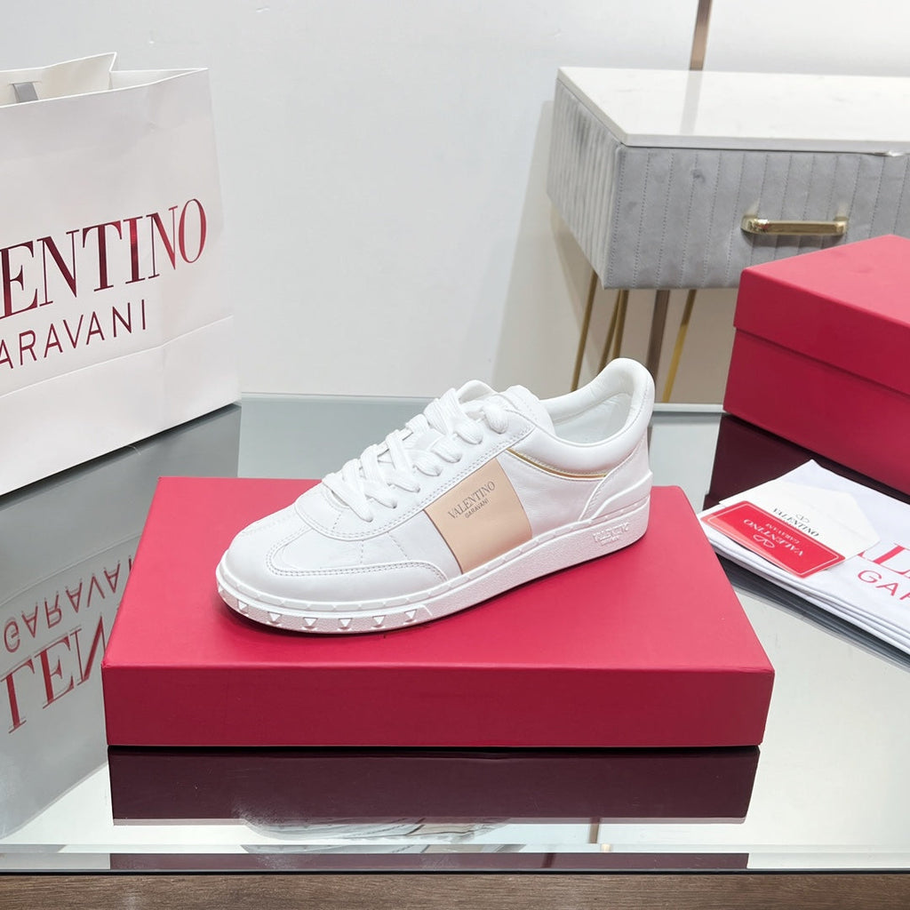VALENTINO 25S UPVILLAGE SNEAKERS IN WHITE MIX BEIGE STYLE 2