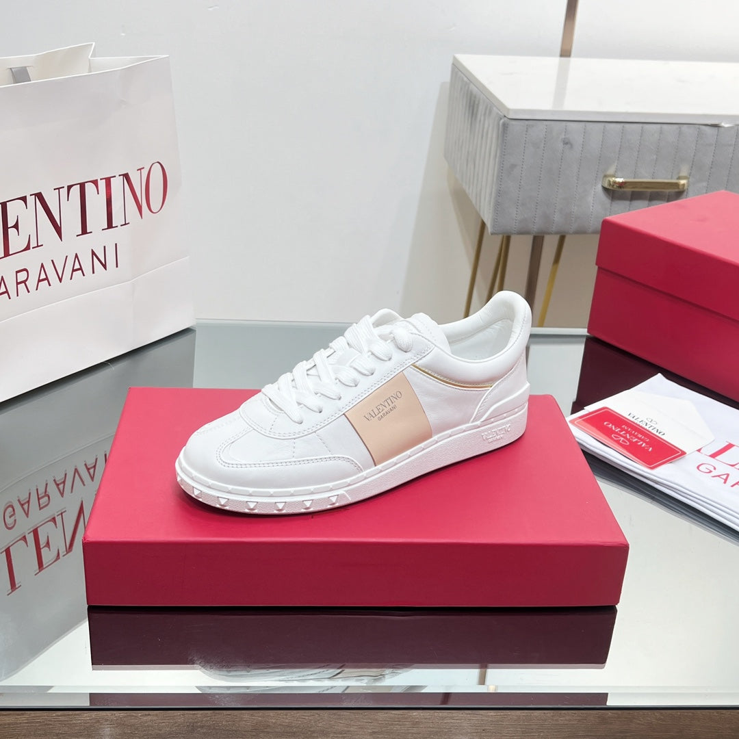 VALENTINO 25S UPVILLAGE SNEAKERS IN WHITE MIX BEIGE STYLE 2