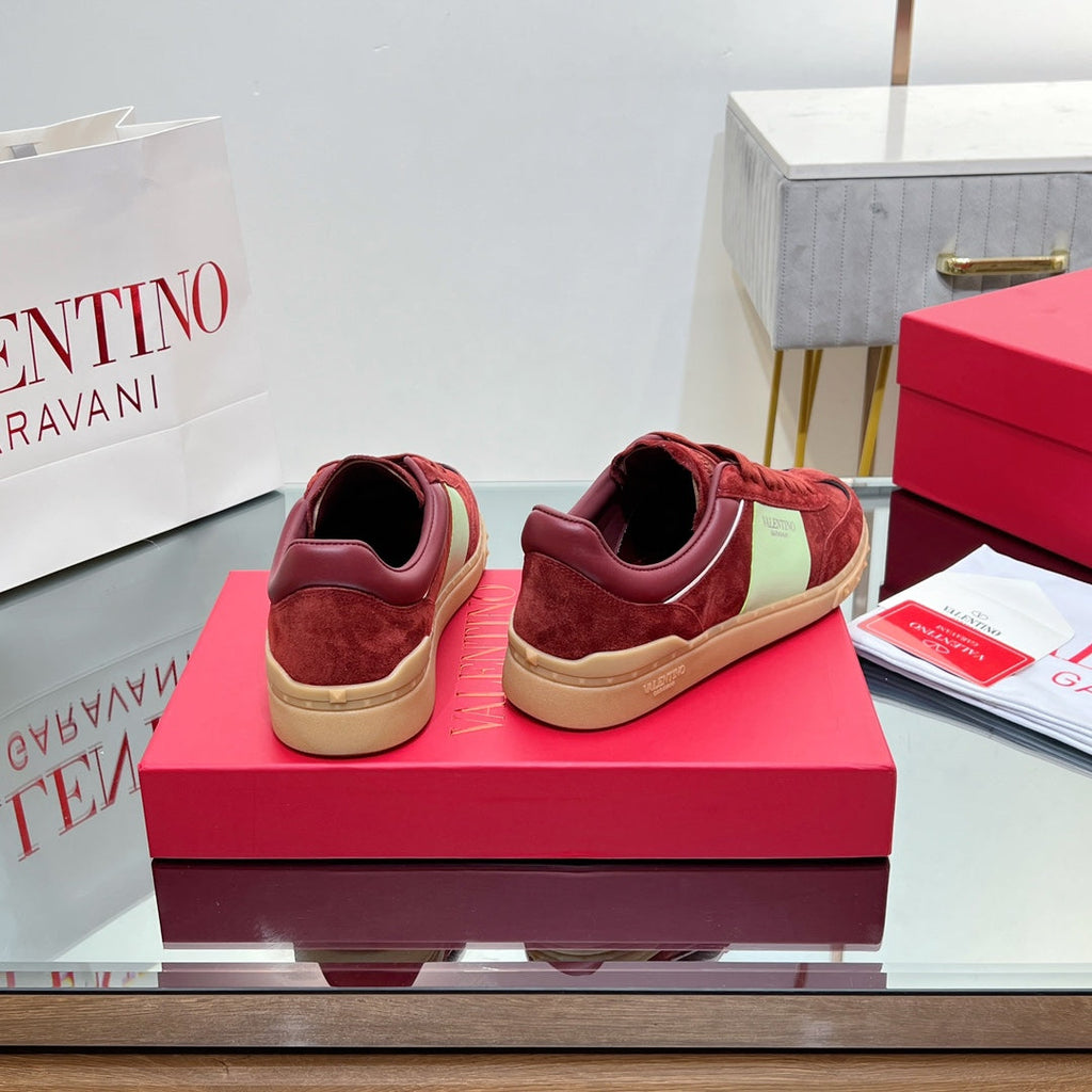 VALENTINO 25S UPVILLAGE SNEAKERS IN RED SUEDE