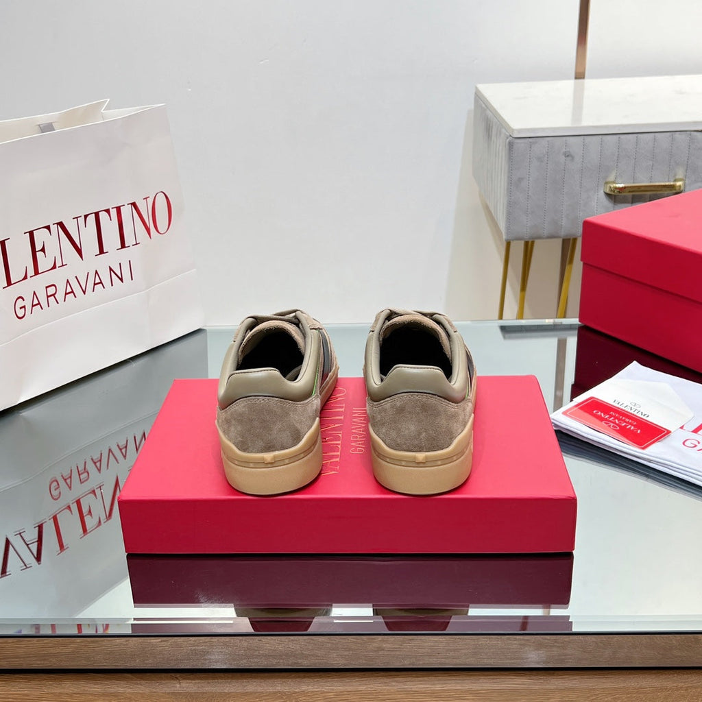 VALENTINO 25S UPVILLAGE SNEAKERS IN BROWN SUEDE
