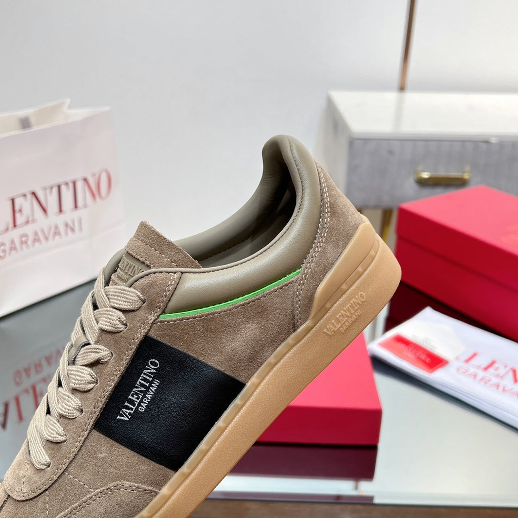 VALENTINO 25S UPVILLAGE SNEAKERS IN BROWN SUEDE
