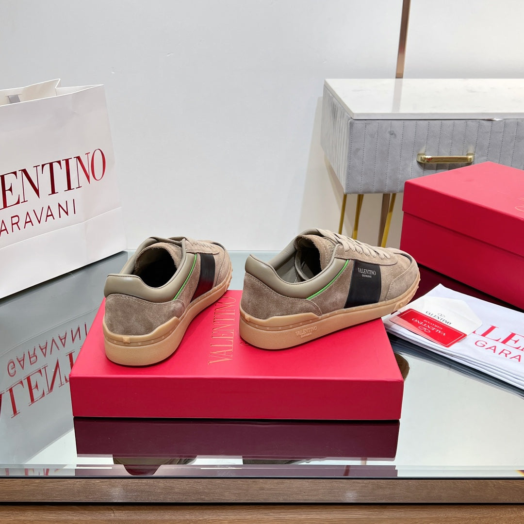 VALENTINO 25S UPVILLAGE SNEAKERS IN BROWN SUEDE