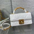 MINI 20 ANGE BAG IN WHITE MACROCANNAGE LAMBSKIN