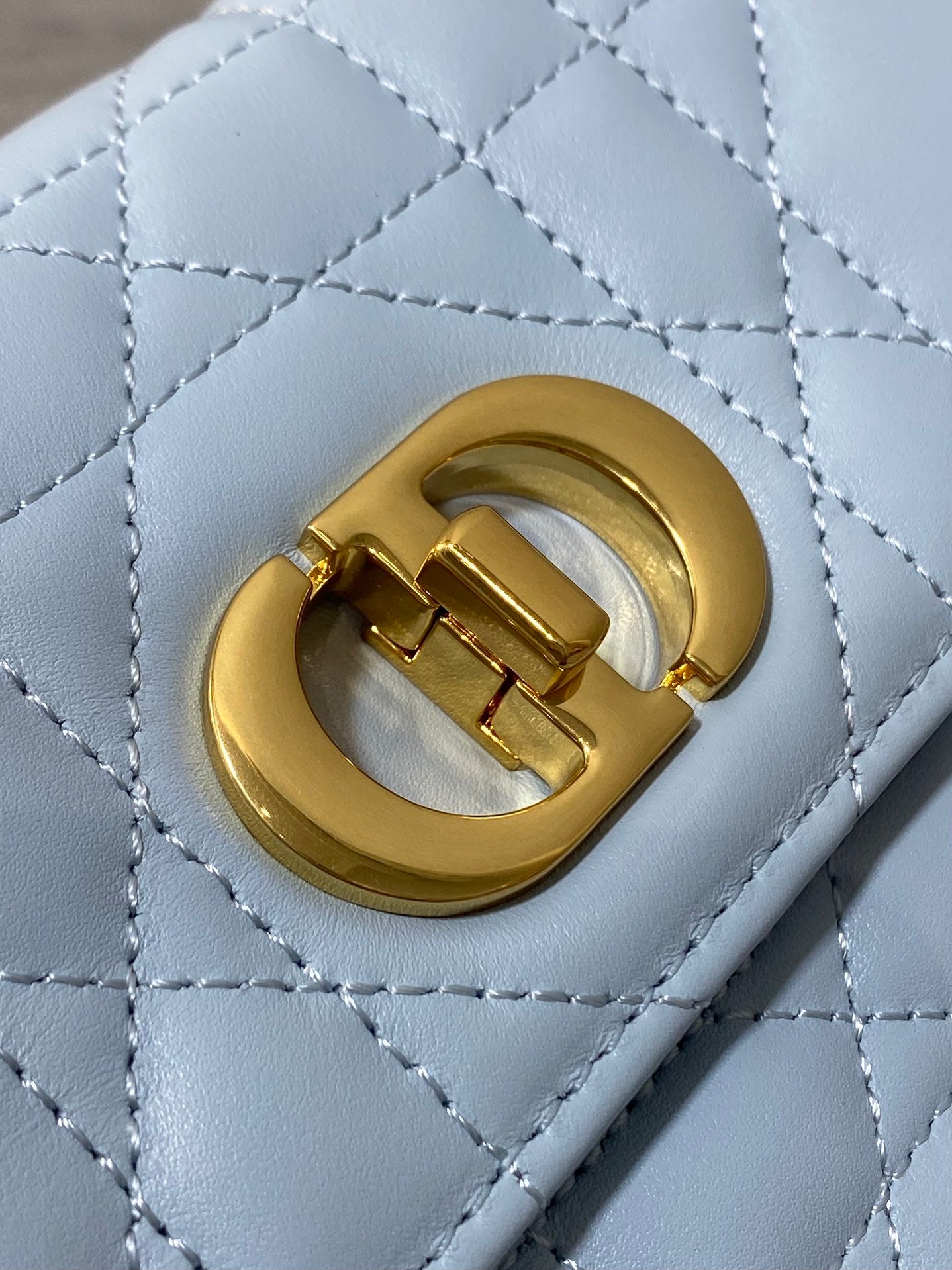 MISS CARO MINI BAG 17 IN BABY BLUE MACROCANNAGE LAMBSKIN